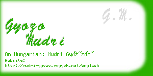 gyozo mudri business card